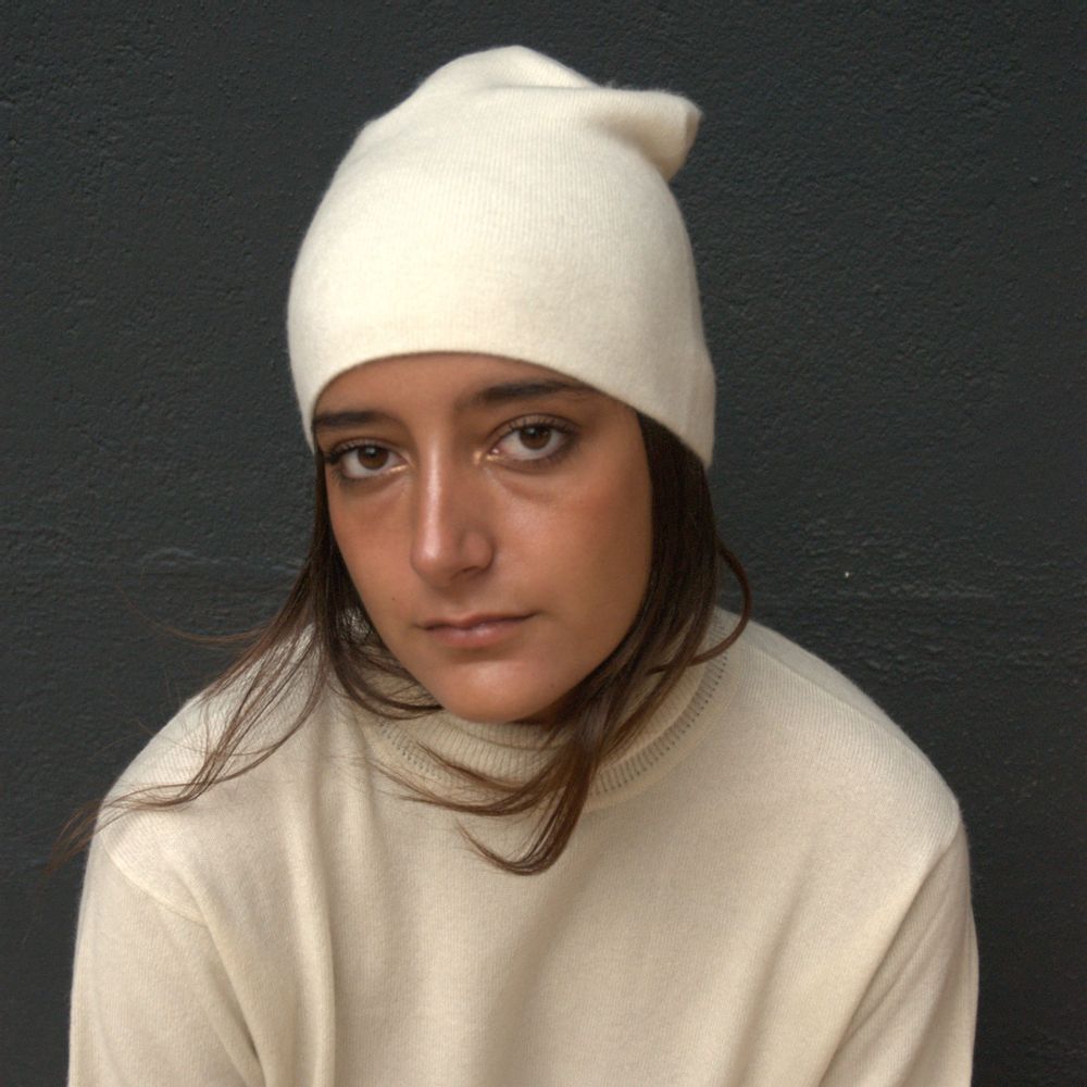 Chapeaux - Bonnet en cachemire double épaisseur en jersey, réversible. - COCOON PARIS