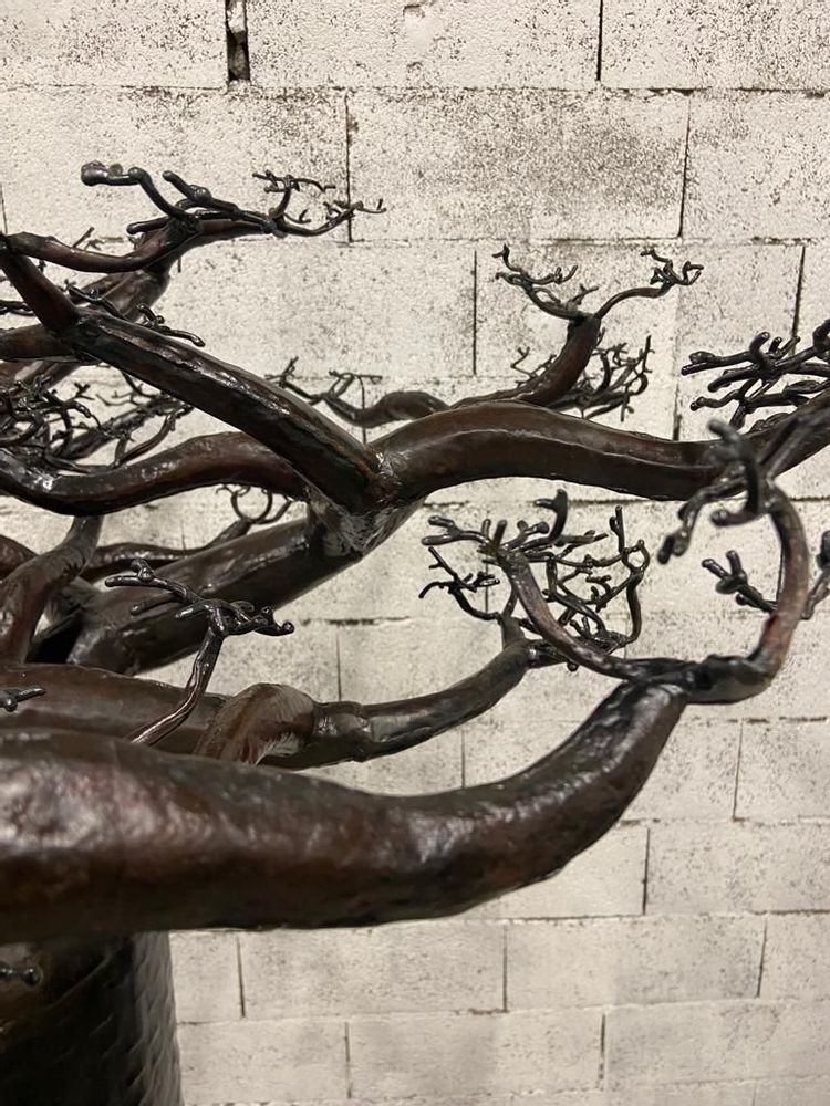 Sculptures, statuettes and miniatures - Series of curved baobabs made of recycled barrels - BOLONG