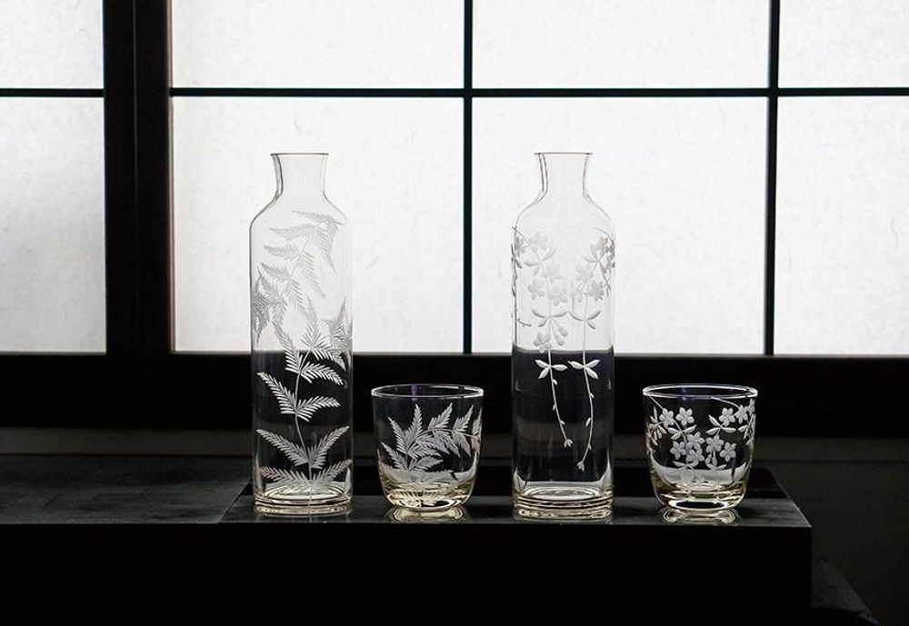 Tea and coffee accessories - Edo Hana Kiriko - cup - HIROTA GLASS MFG. CO., LTD.