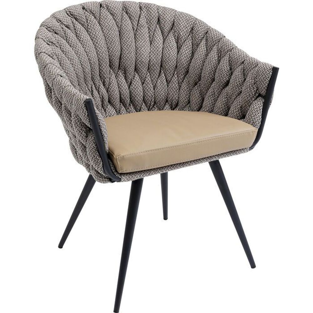 Fauteuils - Chaise a. acc. Knot Tweed - KARE DESIGN