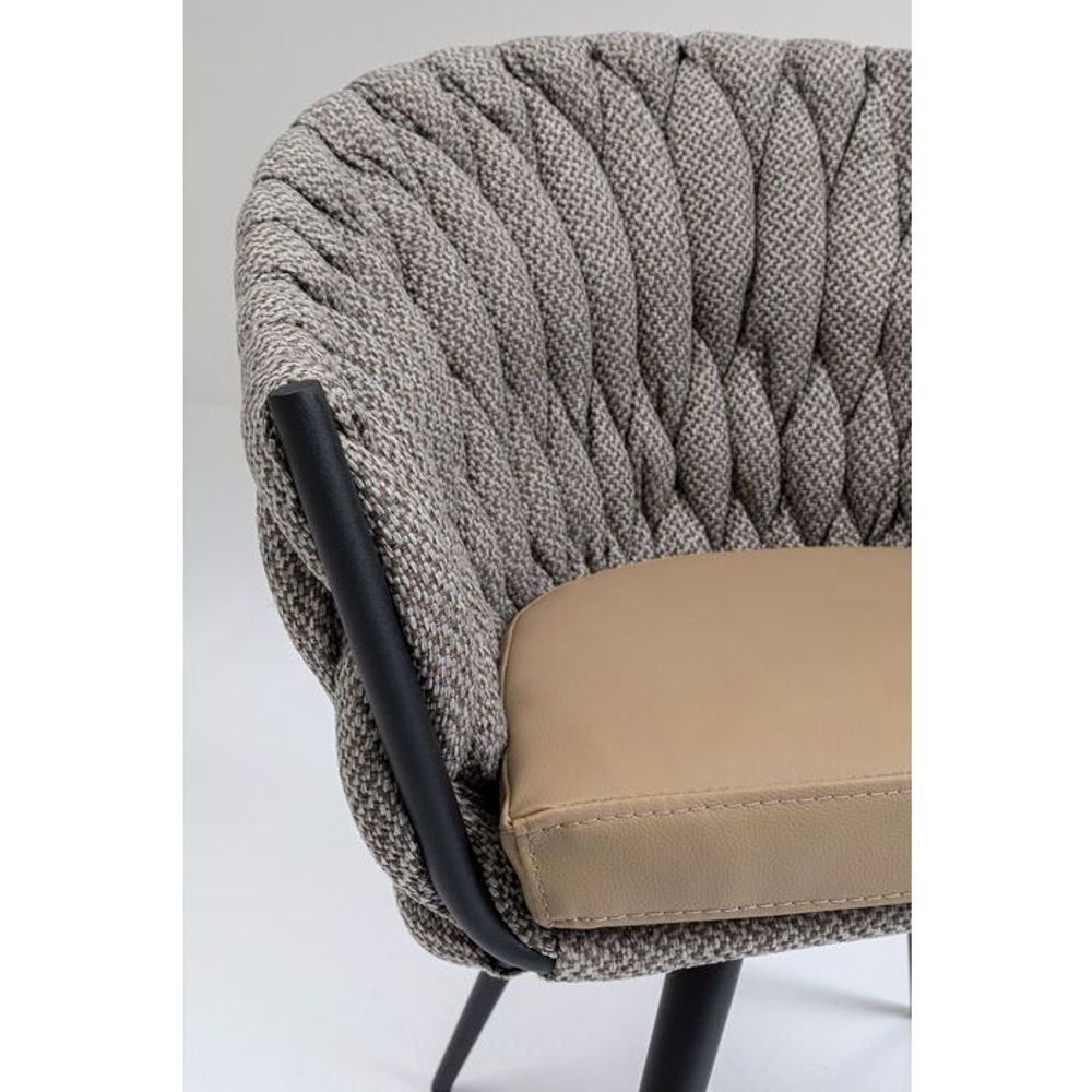 Fauteuils - Chaise a. acc. Knot Tweed - KARE DESIGN