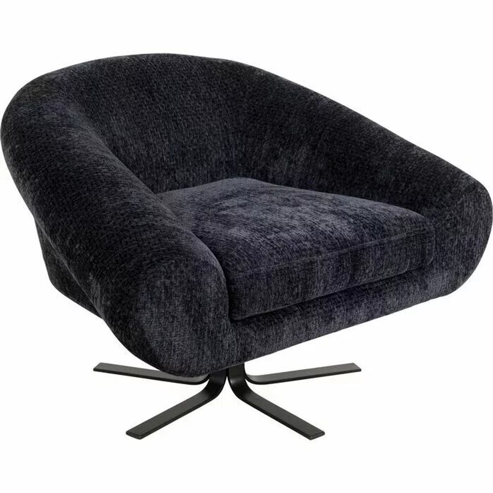 Armchairs - Swivel Armchair Ciao Midnight - KARE DESIGN