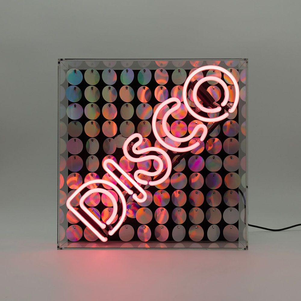 Lampes de table - Boîte acrylique à néon - Disco Sequin Neon Pink - LOCOMOCEAN
