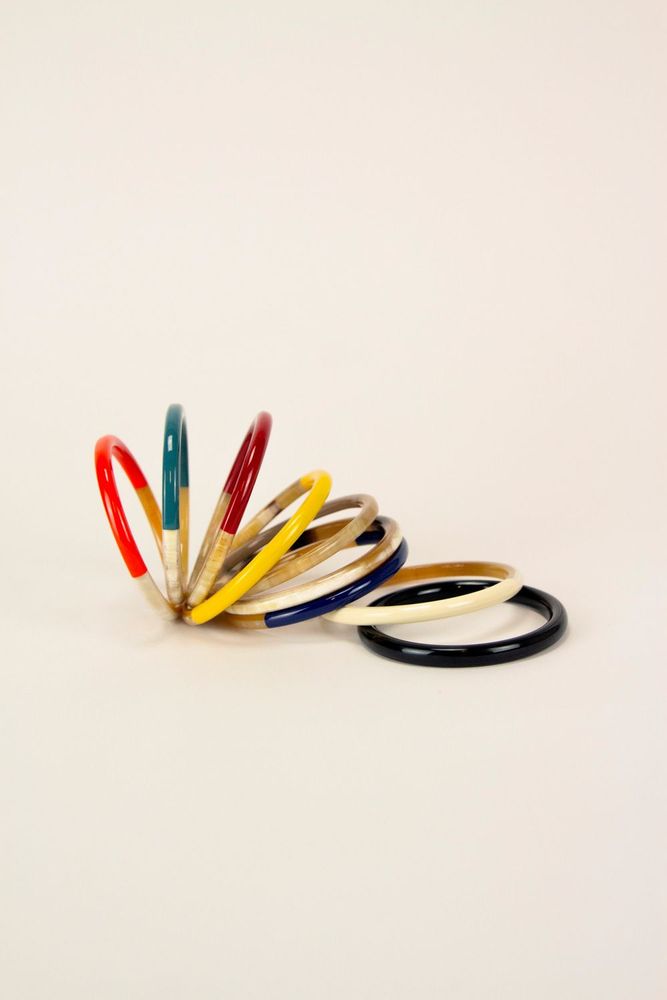 Bracelets - Horn and lacquer round bangles - L INDOCHINEUR X RIVÊT