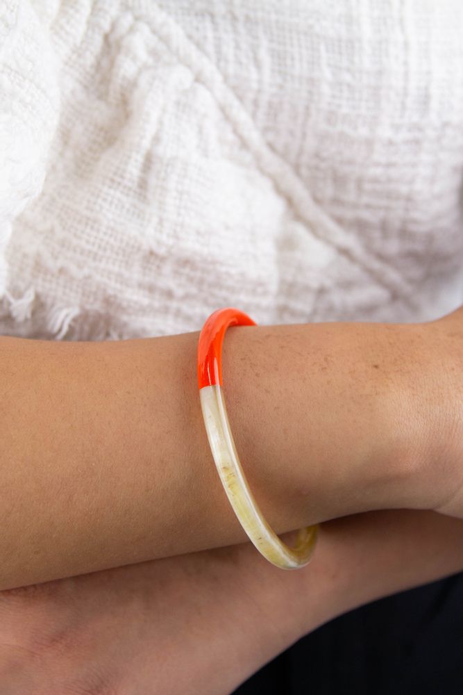 Bracelets - Horn and lacquer round bangles - L INDOCHINEUR X RIVÊT