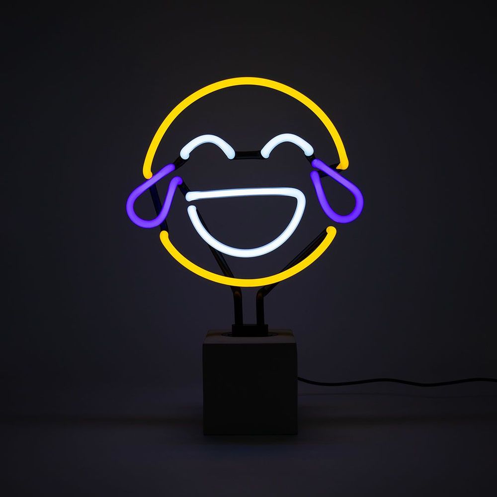 Table lamps - Neon (Concrete Base) - Laugh Emoji - LOCOMOCEAN