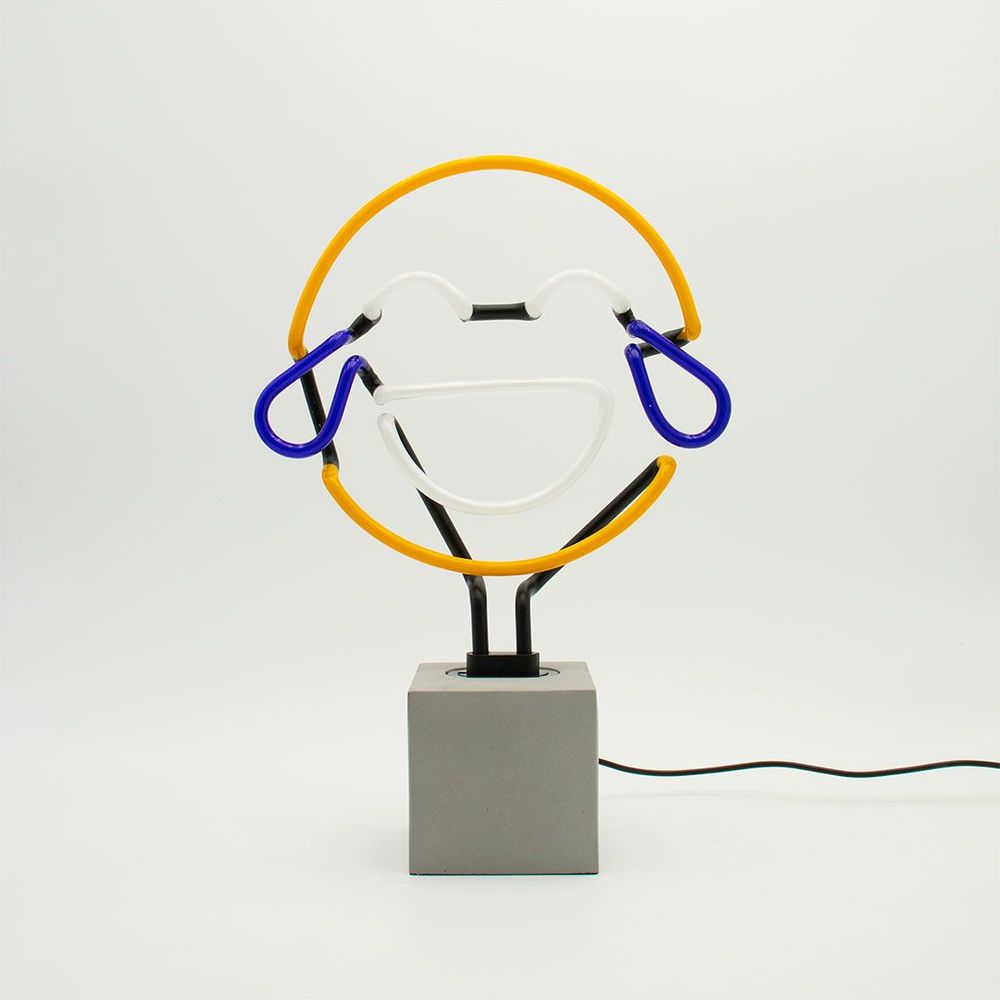 Table lamps - Neon (Concrete Base) - Laugh Emoji - LOCOMOCEAN