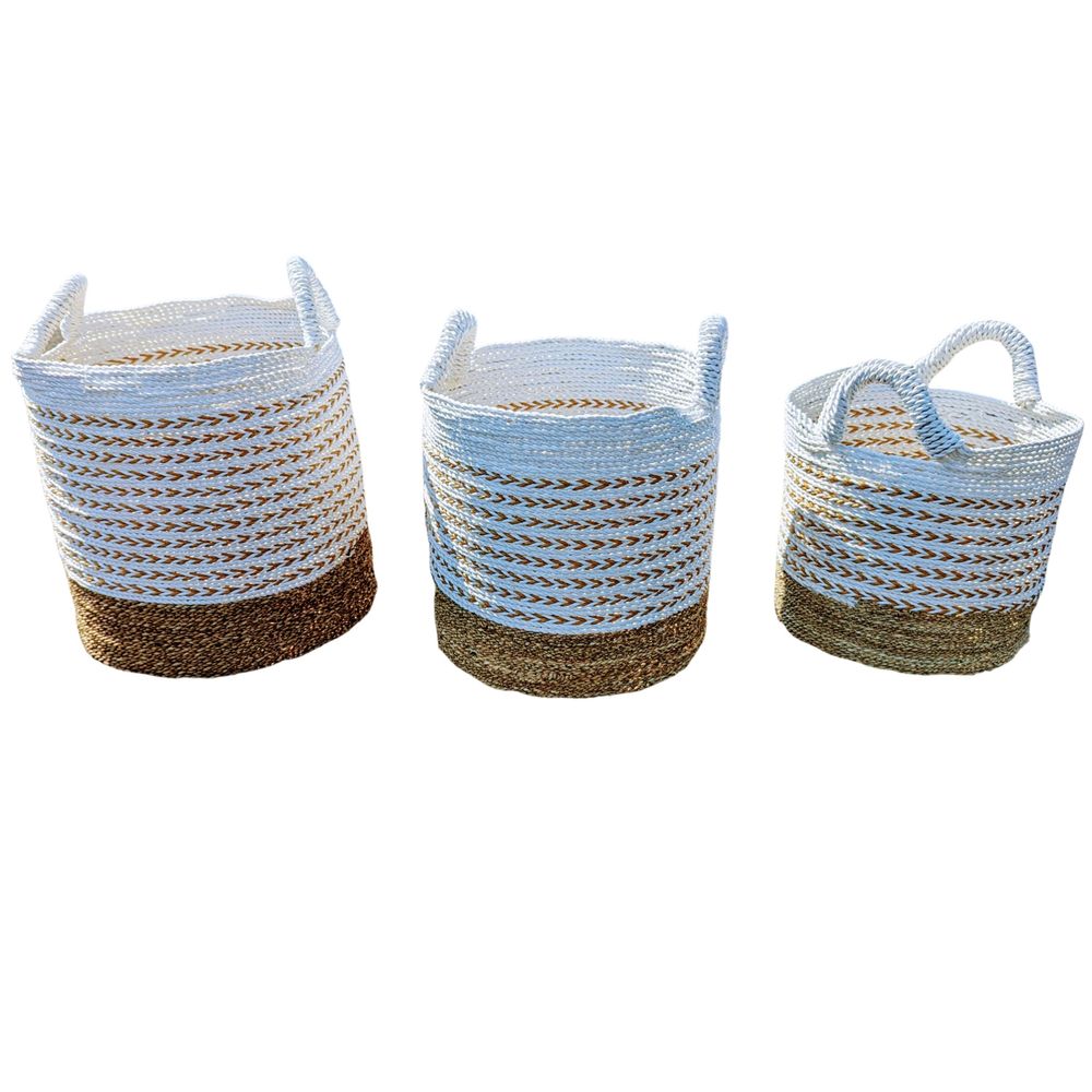 Coffrets et boîtes - Panier à linge (Bali) - PO7 - Set de 3 - BALINAISA
