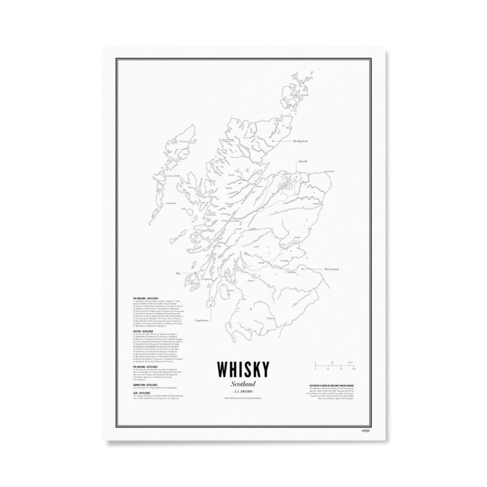 Affiches - Imprimer - Whisky regions Ecosse - WIJCK.