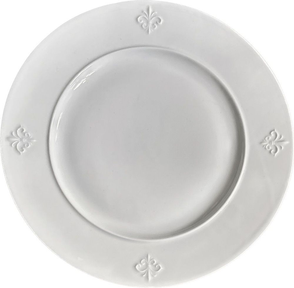 Assiettes de réception - VICTORIA assiette en porcelaine blanche de LIMOGES - REMINISCENCE HOME