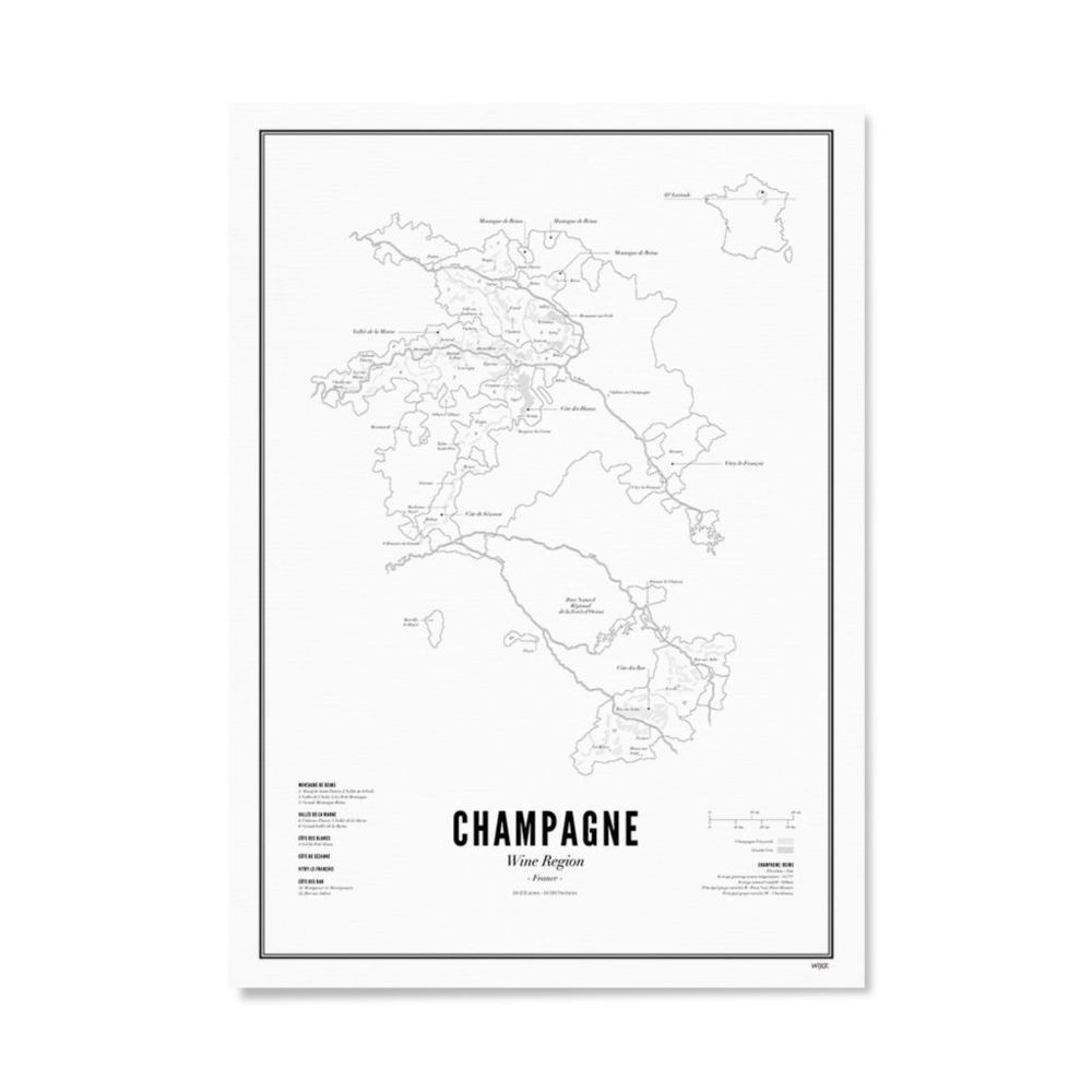 Poster - Print - Wine region Champagne - WIJCK.