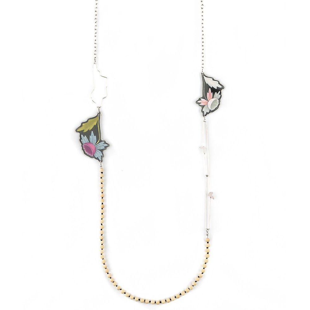 Jewelry - Frorolìa Thistle Necklace White - STEFANIA BANDINU