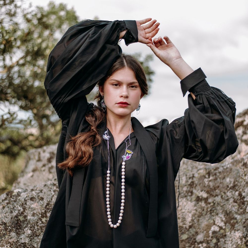 Jewelry - Frorolìa Thistle Necklace White - STEFANIA BANDINU