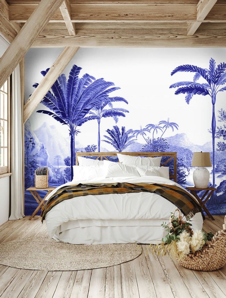 Wallpaper - Paradise Azulejos Panoramic Wallpaper - PARADISIO IMAGINARIUM