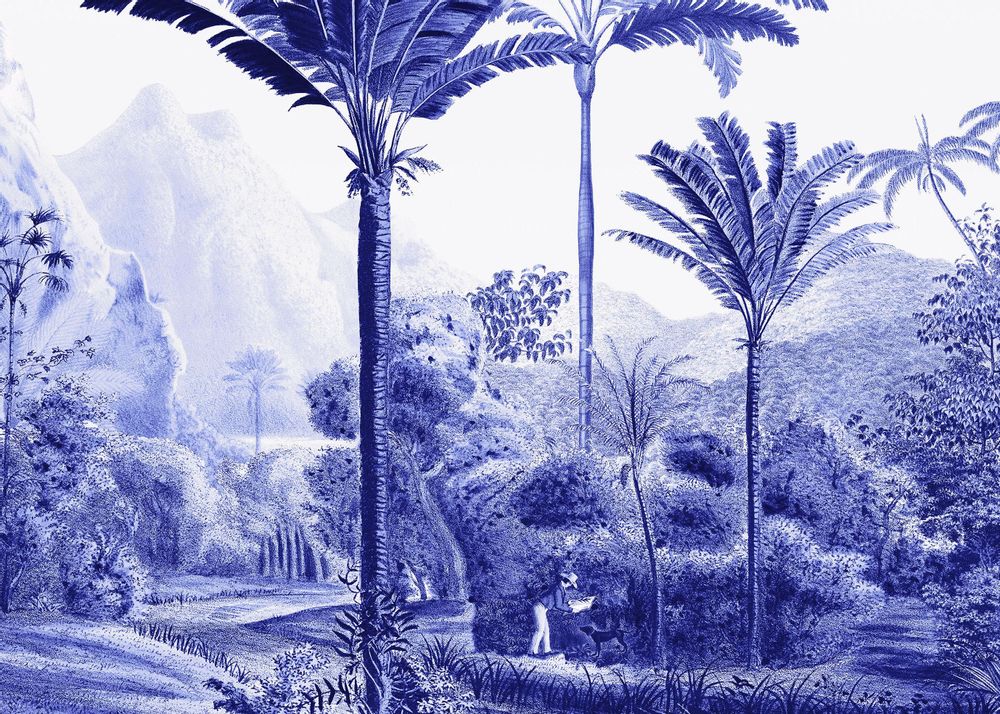 Wallpaper - Paradise Azulejos Panoramic Wallpaper - PARADISIO IMAGINARIUM