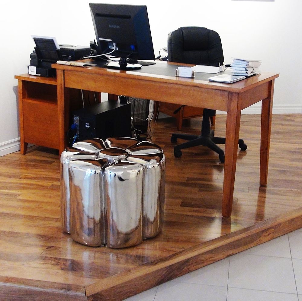 Design objects - Aluminium Poufs. FL1 - MIKKA DESIGN INK