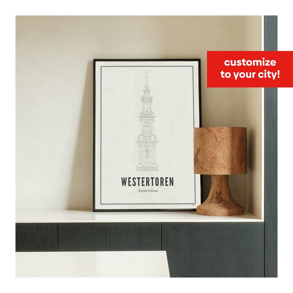 Other wall decoration - Print - Amsterdam - Westertoren - WIJCK.