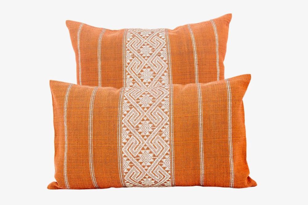 Cushions - Cushion Covers |Cotton & Vines | Flowers of Kudzu Vine Patterns| - NIKONE HANDCRAFT, LAOS