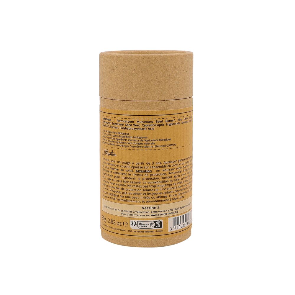 Cosmétiques - Crème solaire minérale solide SPF30 Lait de Coco & Vanille - COMME AVANT