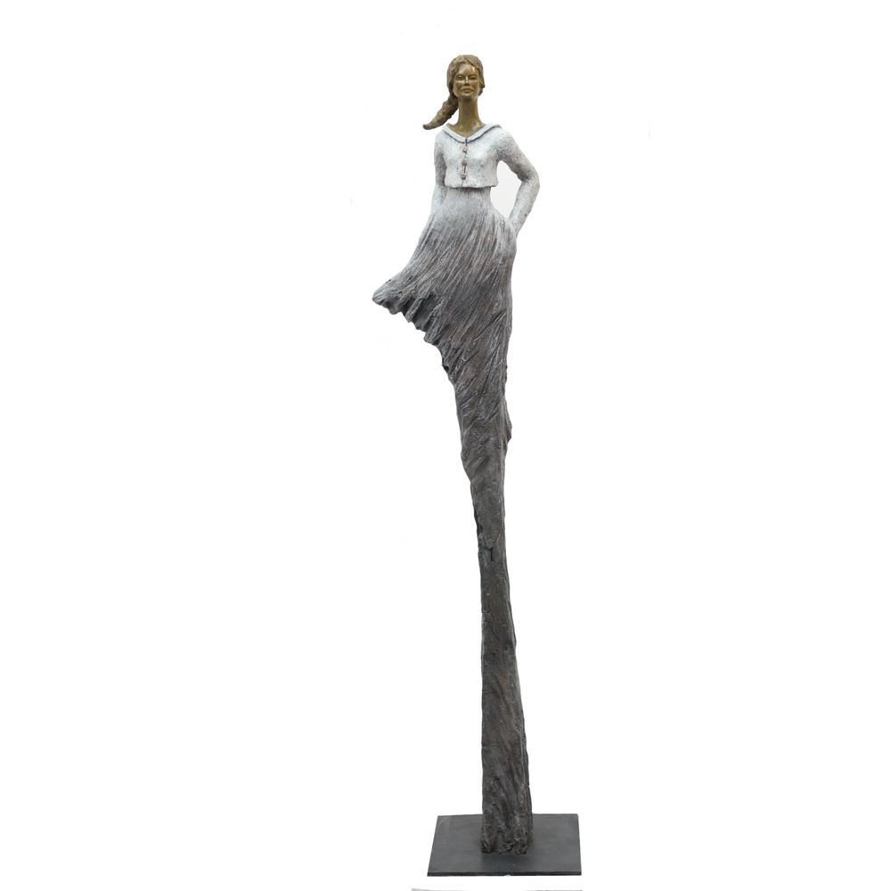 Outdoor decorative accessories - Bronze sculpture the time of secrets - LUSSOU-SCULPTEUR