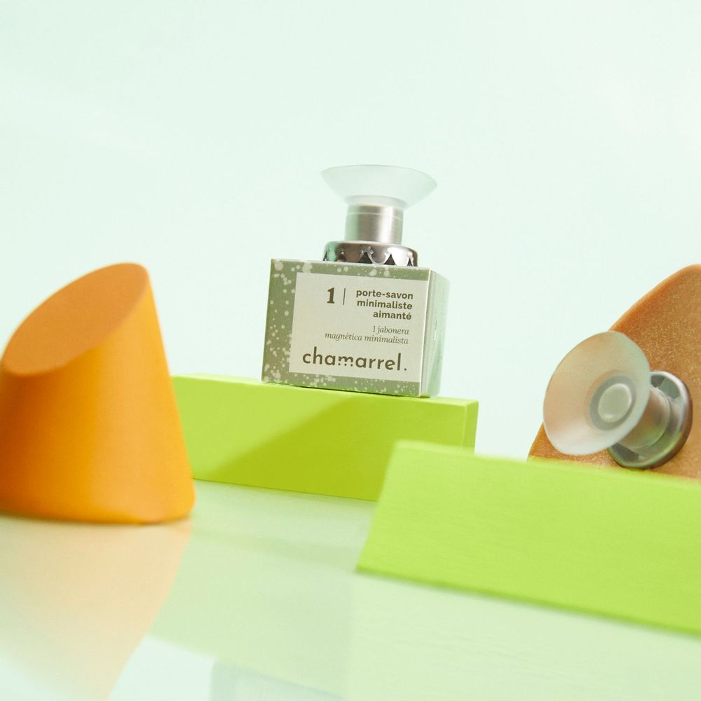 Cosmétiques - Présentoir boîtes + 14 porte-savons aimantés français - CHAMARREL