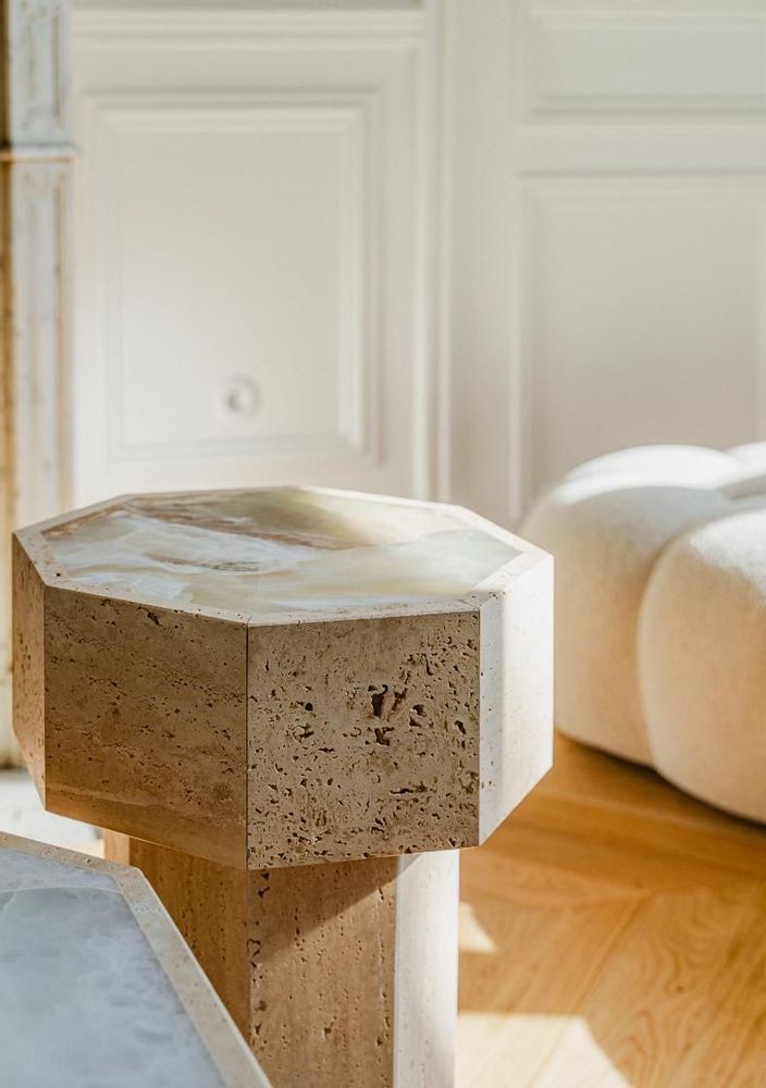 Autres tables - Table d'appoint Gisèle - Onyx vert - STUDIO GAÏA