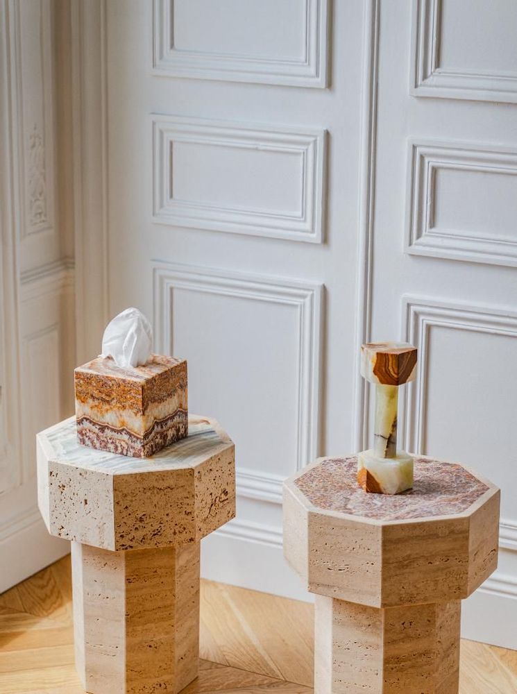 Decorative objects - L' haltère Herakcles - Onyx rouge - STUDIO GAÏA
