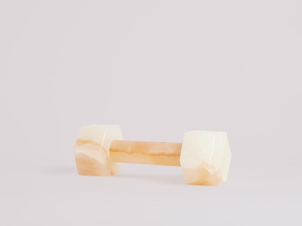 Objets de décoration - L' haltère Herakcles - Onyx ambre - STUDIO GAÏA