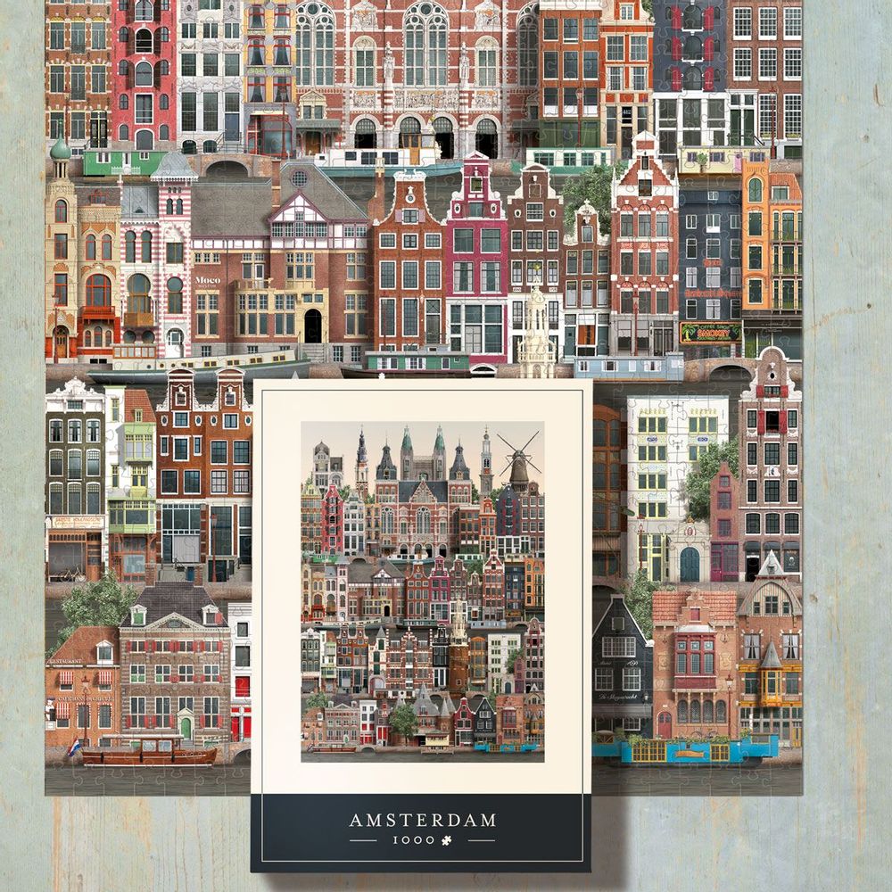 Loisirs créatifs pour enfant - Puzzle Amsterdam (1000 pièces) - MARTIN SCHWARTZ