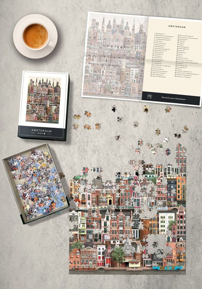 Loisirs créatifs pour enfant - Puzzle Amsterdam (1000 pièces) - MARTIN SCHWARTZ