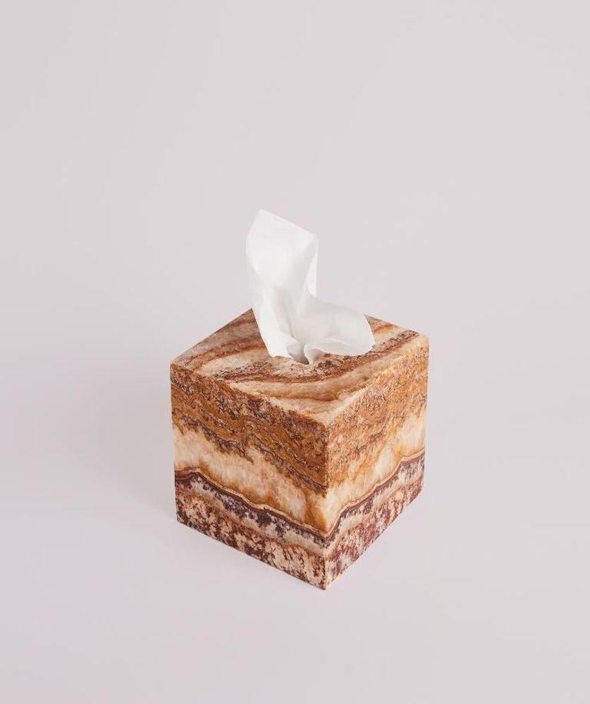 Decorative objects - The Anne tissue box - Red Onyx. - STUDIO GAÏA