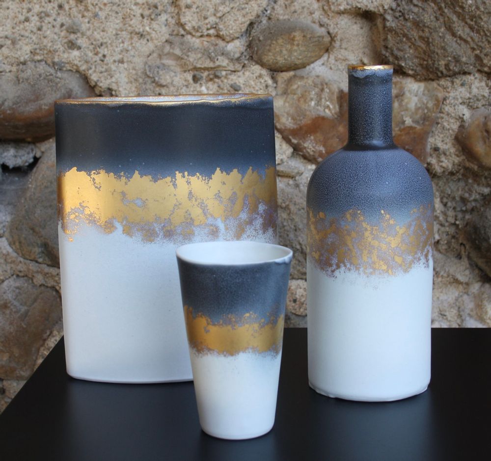 Formal plates - Golden collection - CECILE GASC PORCELAINE
