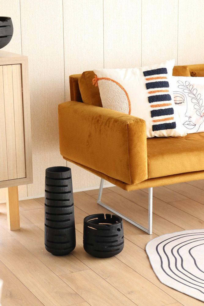 Vases - Vase décoratif en bois noir fait main - WOODENDREAMS