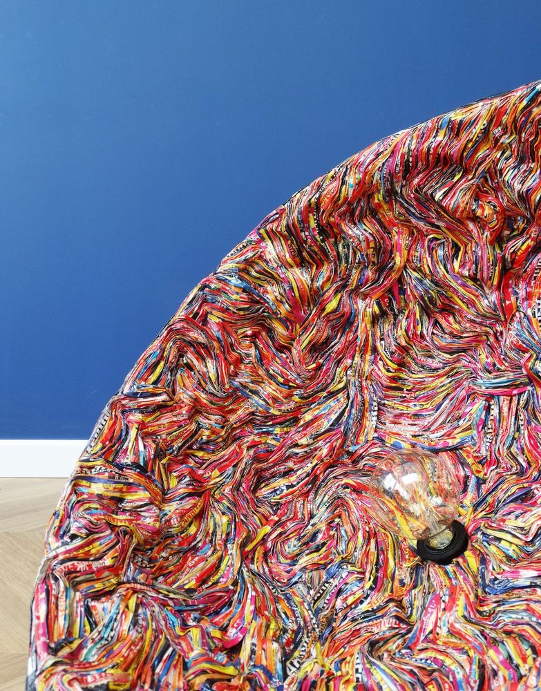 Pièces uniques - Lampe papier recyclé Collection GALILEO pièce unique - HELENE SIELLEZ