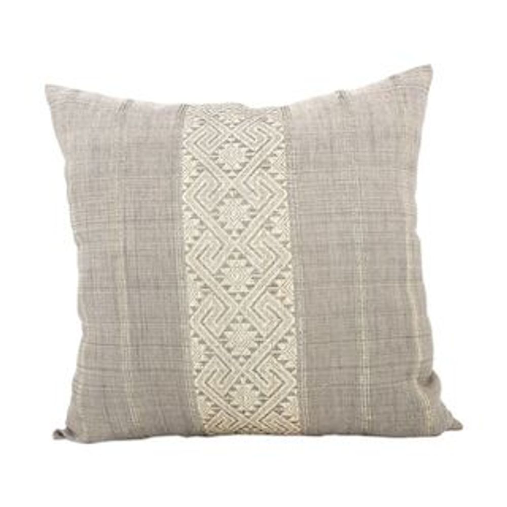 Coussins textile - Housse de coussin, coton et vigne | Motifs de fleurs de vigne de kudzu, taille : 50 x 50 cm - NIKONE HANDCRAFT, LAOS