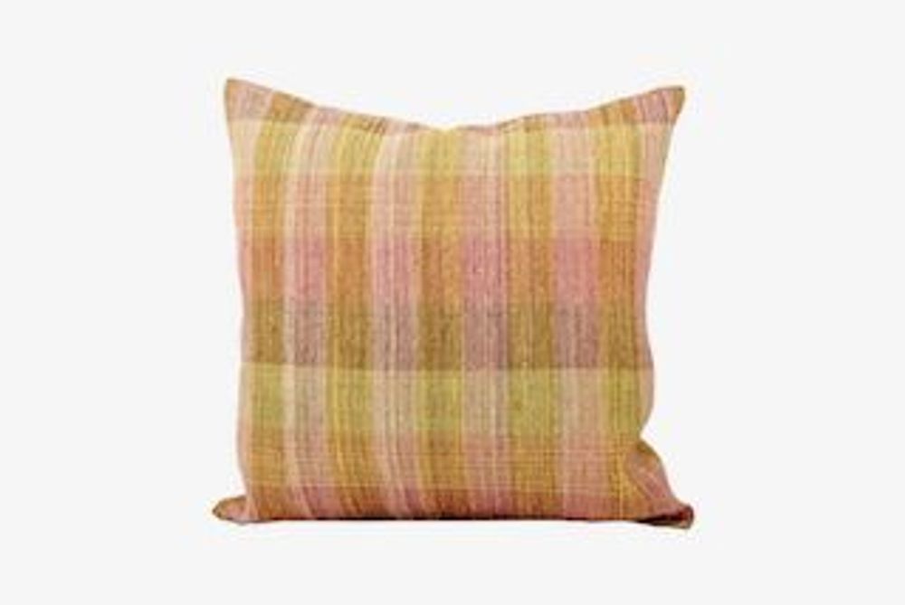 Fabric cushions - Cushion Cover - Cotton & Vine | The Checks of Kudzu Vine | Size: 50x50Cm - NIKONE HANDCRAFT, LAOS