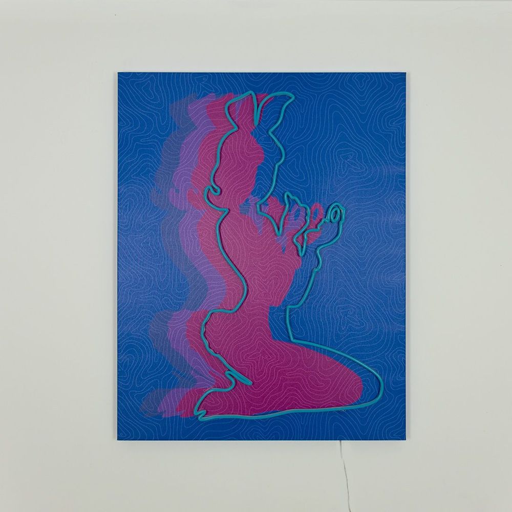 Wall lamps - Playboy Wall Art with LED Neon - 'Playboy Bunny' - LOCOMOCEAN