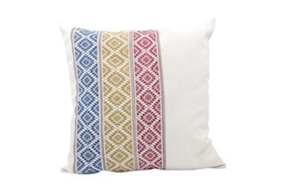 Fabric cushions - Cotton Cushion Cover | Cotton Summer Flower Pattern | Size: 50 x 50cm - NIKONE HANDCRAFT, LAOS