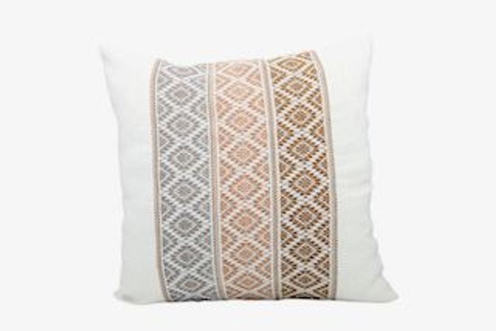 Fabric cushions - Cotton Cushion Cover | Cotton Summer Flower Pattern | Size: 50 x 50cm - NIKONE HANDCRAFT, LAOS