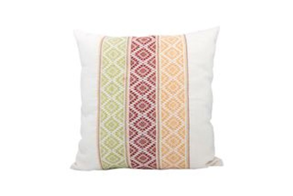 Fabric cushions - Cotton Cushion Cover | Cotton Summer Flower Pattern | Size: 50 x 50cm - NIKONE HANDCRAFT, LAOS
