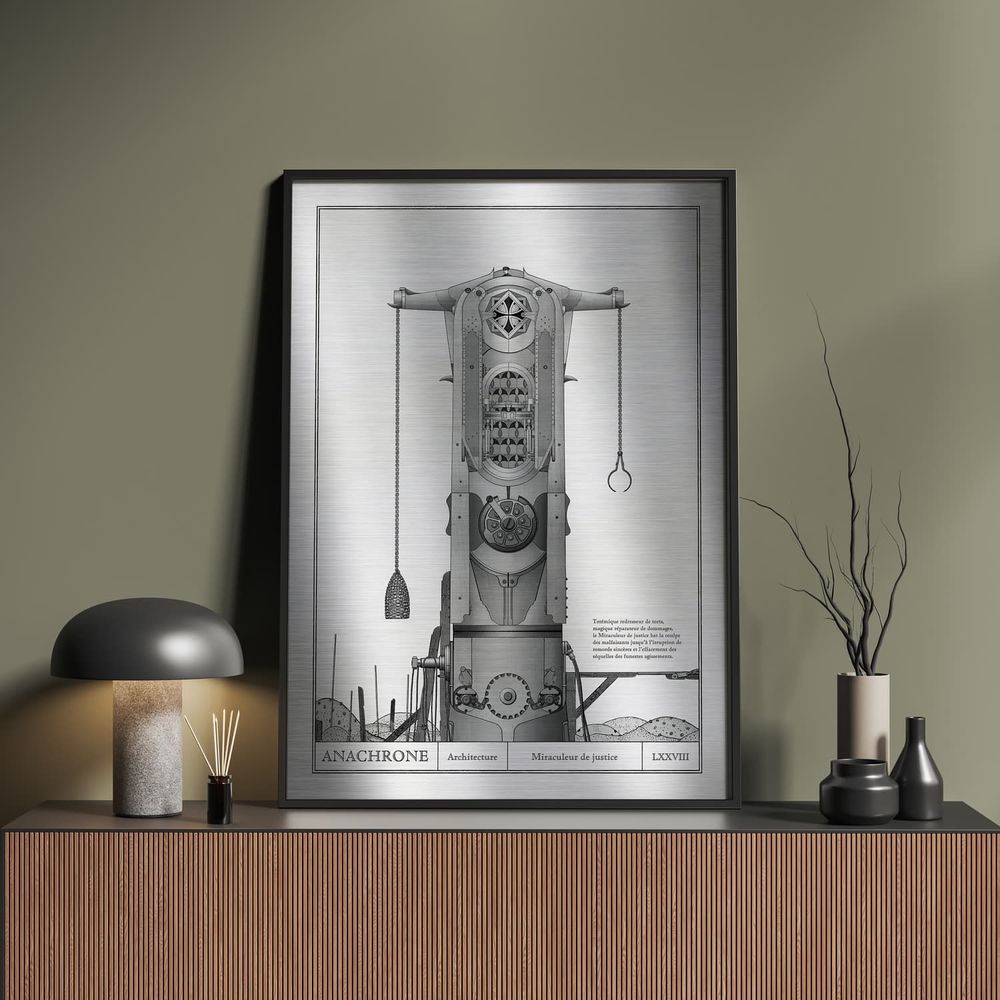 Office design and planning - Art poster on metal - Miraculator of Justice - ANACHRONES