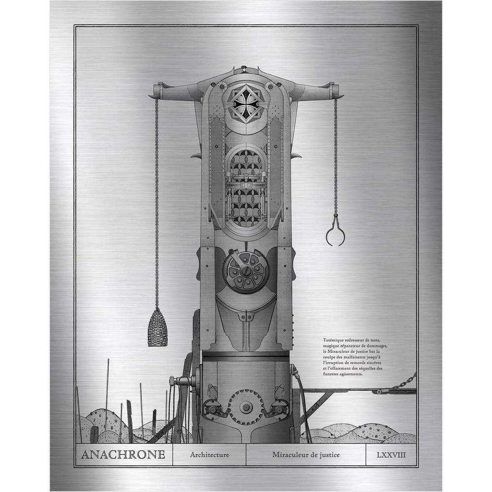 Office design and planning - Art poster on metal - Miraculator of Justice - ANACHRONES