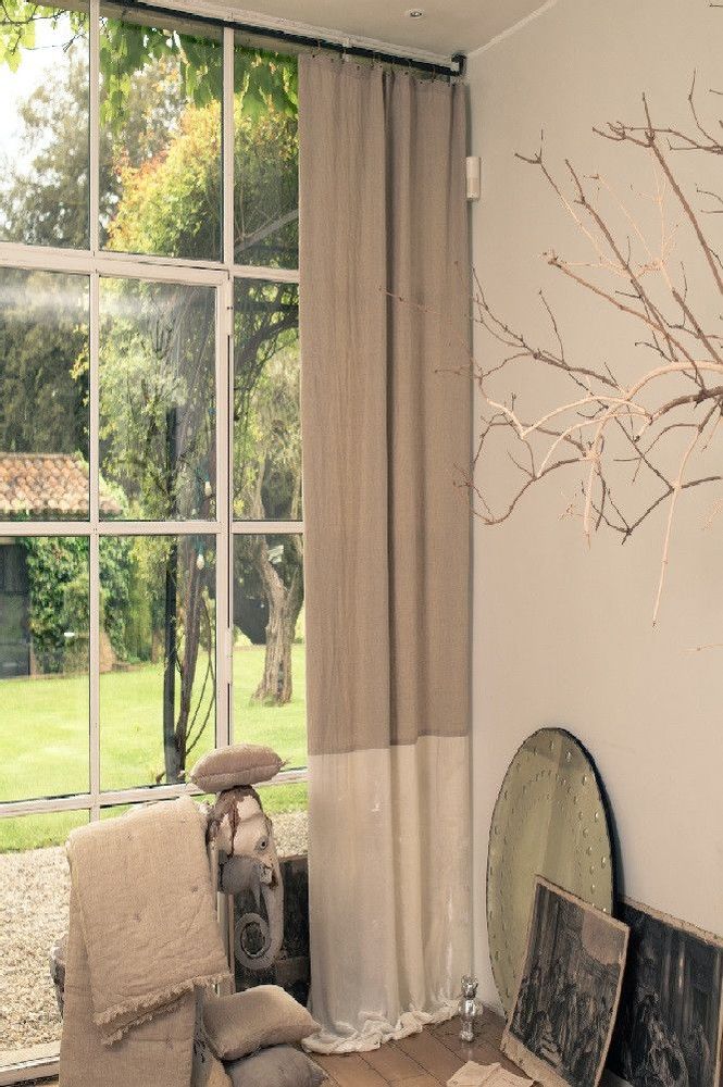 Rideaux et voilages - FORTUNA DUO Rideau 140x300 cm FORTUNA PERLE - EN FIL D'INDIENNE...