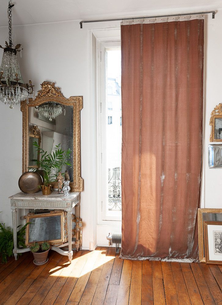 Curtains and window coverings - Fortuna Curtain 110X300 Cm Taupe - EN FIL D'INDIENNE...