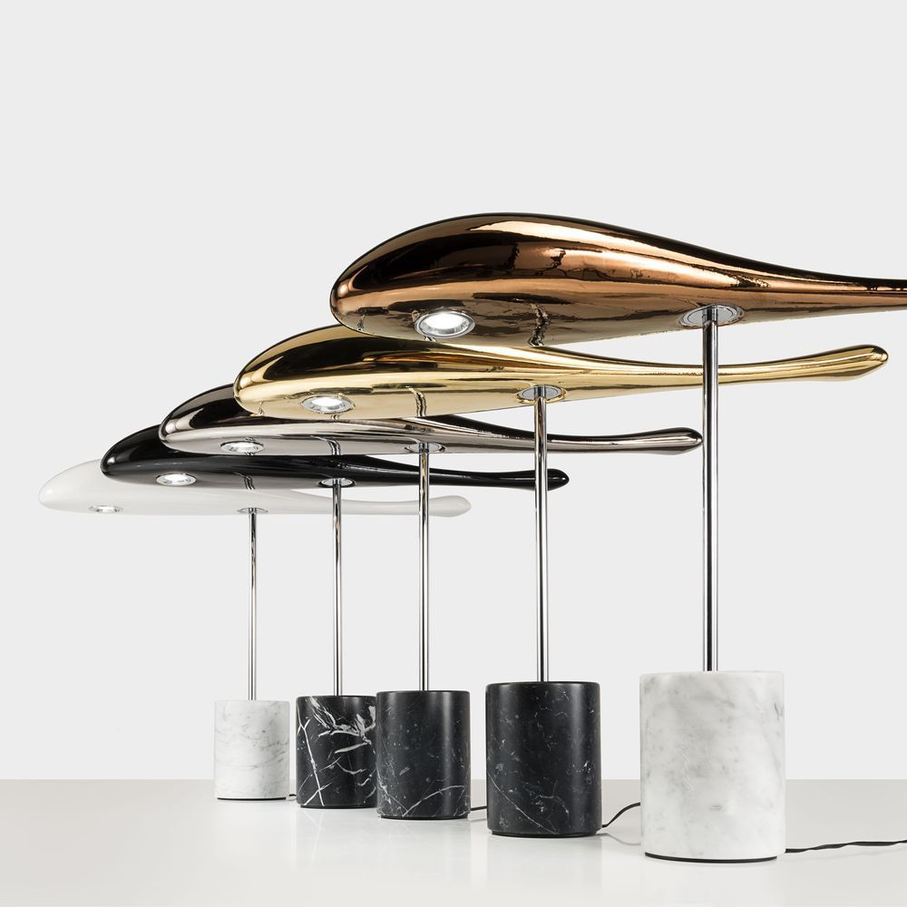 Table lamps - Flying Fish I Table Lamp I Gold - SOFTICATED