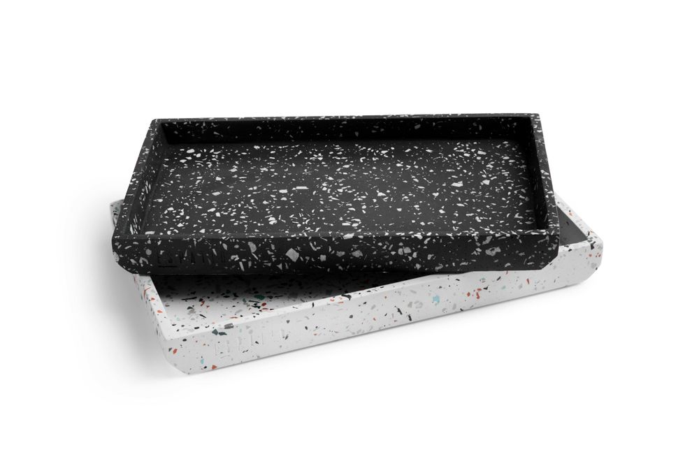 Trays - Rectangular Trays (Black Terrazzo) - ESPATIO