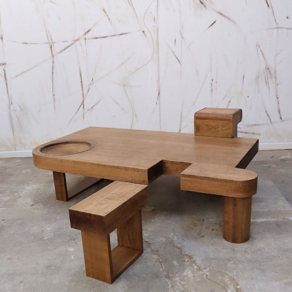 Unique pieces - Large coffee table\" Rustic. - THIERRY LAUDREN