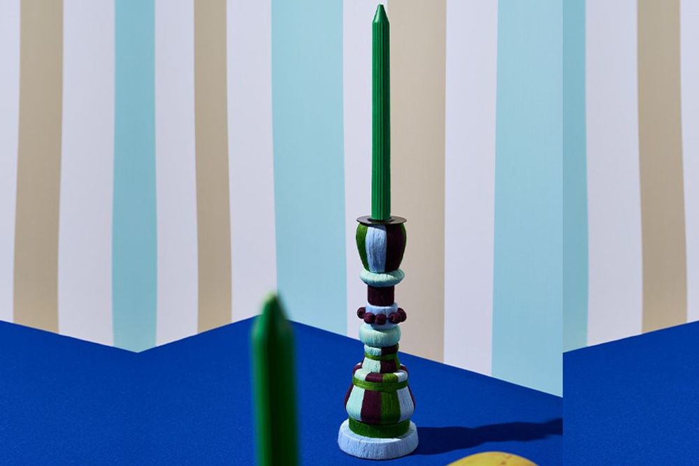Other Christmas decorations - Mexican Threadwork single candle stand (tall) - SOKA DESIGN STUDIO TABLEWARE