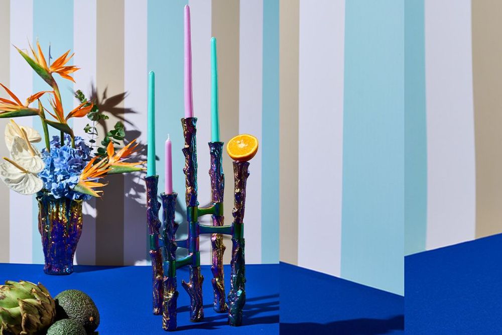 Autres décorations de Noël - Mexican candle stand 5 pieces - SOKA DESIGN STUDIO TABLEWARE