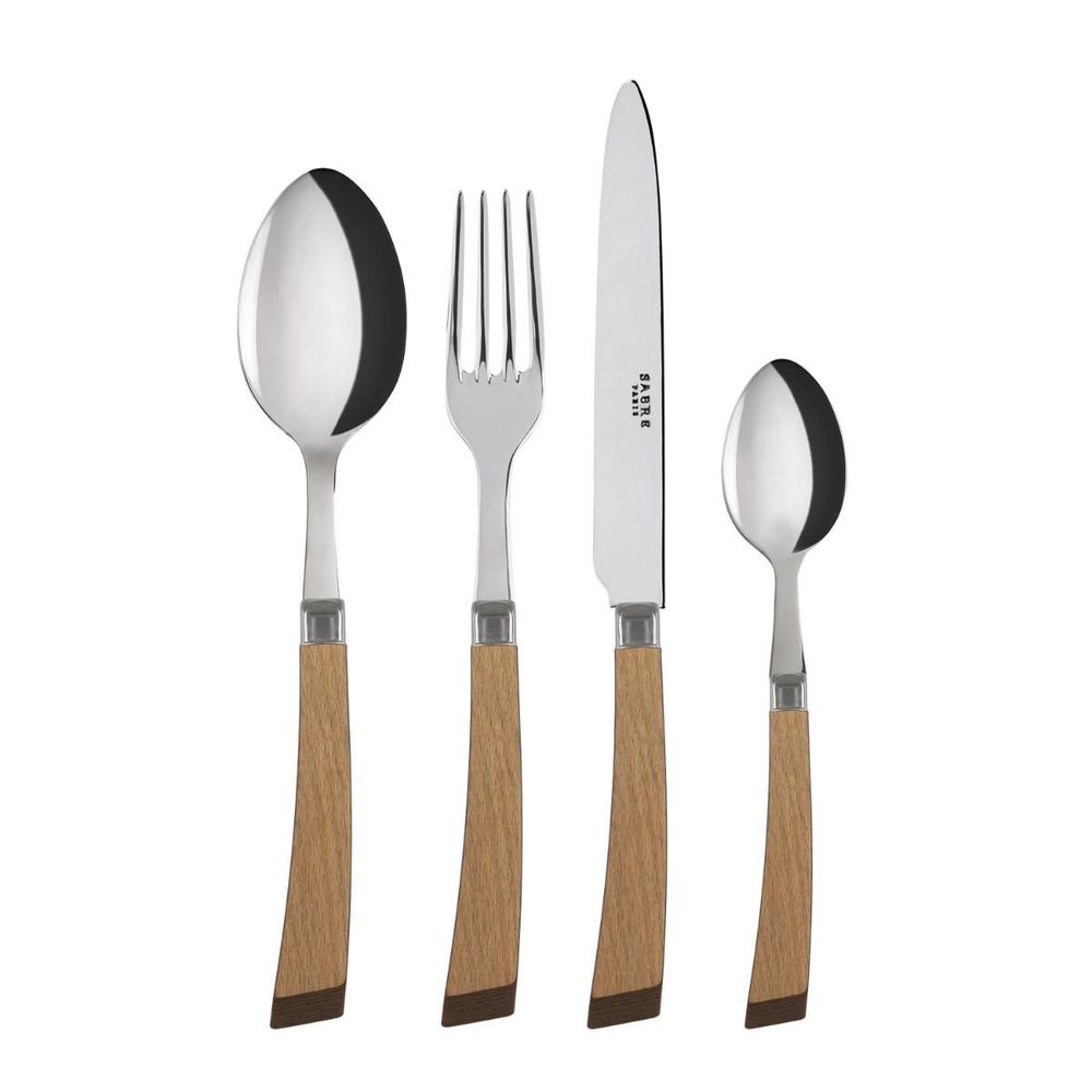 Ménagères - Set de 4 couverts de table - Numéro 1 bois clair - SABRE PARIS